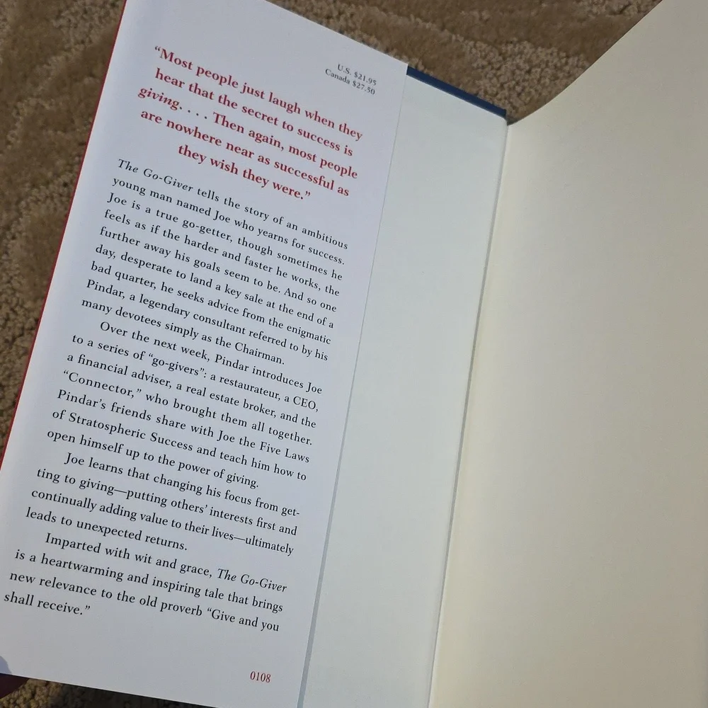 The Go-Giver Hardcover Book - Picture 3 of 3